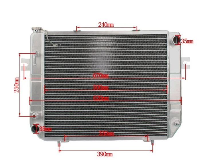 Aluminum Oil Cooler Hydraulic Radiator For H2000& 498BPG